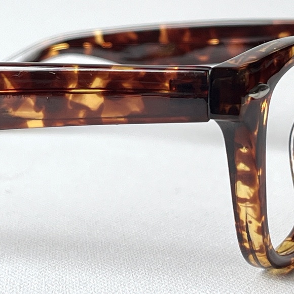 Vintage +3.25 WIDE FIT Reading Glasses Tortoise Handsome Rectangular Horn Rimmed - Picture 8 of 13